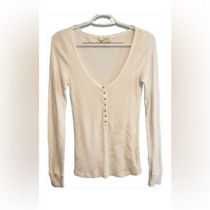 Universal Thread White Long Sleeve Thermal Sweater Top